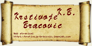 Krstivoje Bracović vizit kartica